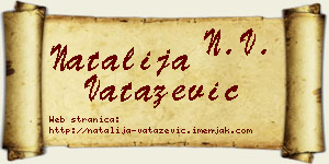 Natalija Vatazević vizit kartica